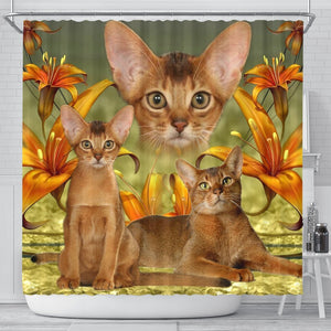Abyssinian Cat Print Shower Curtains-Free Shipping - Deruj.com