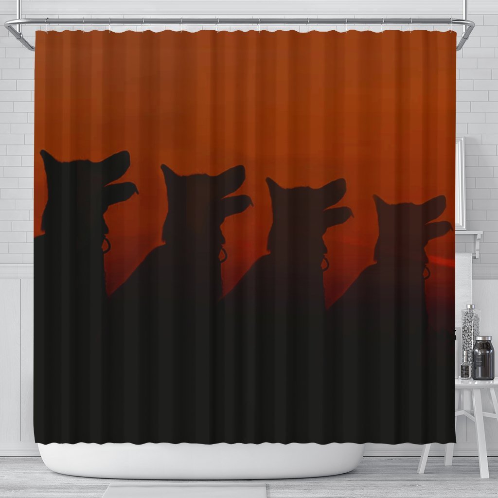 Amazing German Shepherd Dog Shadow Art Print Shower Curtains-Free Shipping - Deruj.com