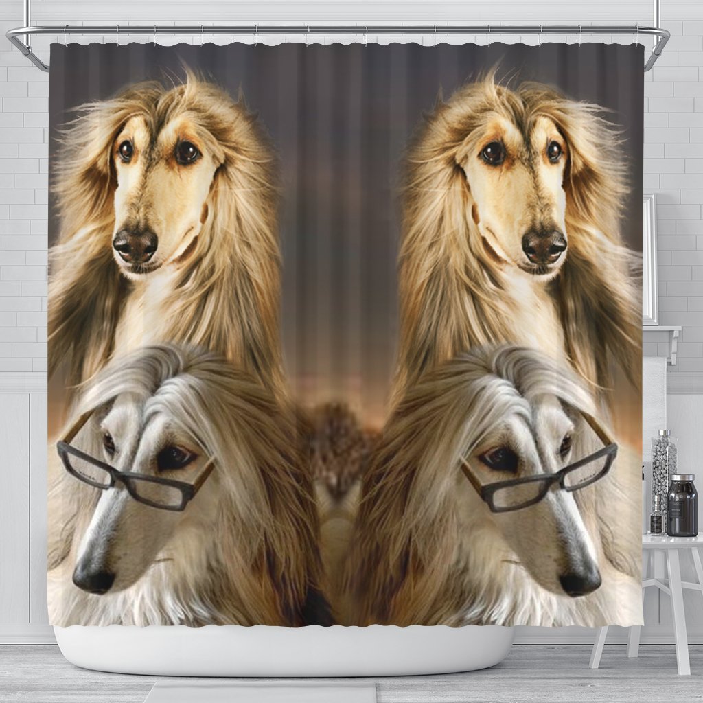Afghan Hound Dog Print Shower Curtain-Free Shipping - Deruj.com