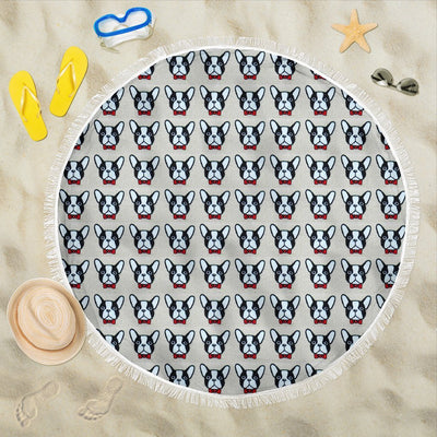 French Bulldog Pattern Print Limited Edition Beach Blanket-Free Shipping - Deruj.com