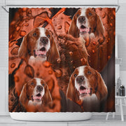 Cute Irish Red and White Setter Print Shower Curtains-Free Shipping - Deruj.com