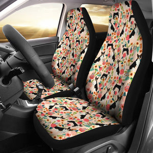 Basenji Dog Floral Print Car Seat Covers-Free Shipping - Deruj.com