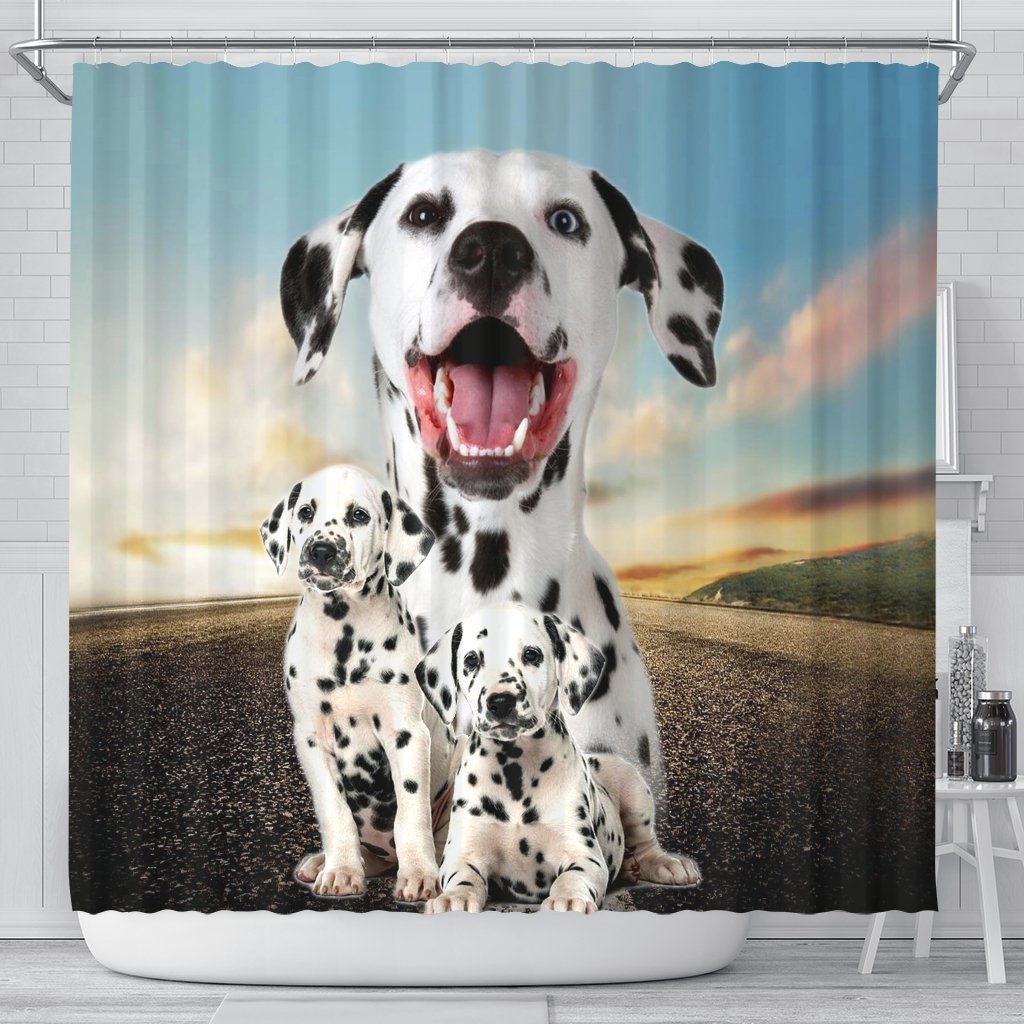 Lovely Dalmatian Print Shower Curtains-Free Shipping - Deruj.com