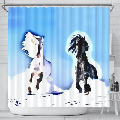Andalusian horse Print Shower Curtain-Free Shipping - Deruj.com