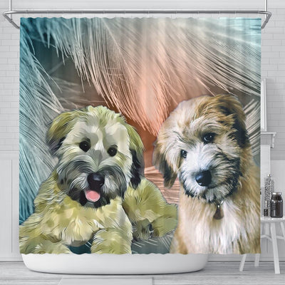 Soft Coated Wheaten Terrier Print Shower Curtains-Free Shipping - Deruj.com