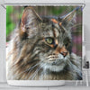 Amazing Maine Coon Cat Print Shower Curtains-Free Shipping - Deruj.com