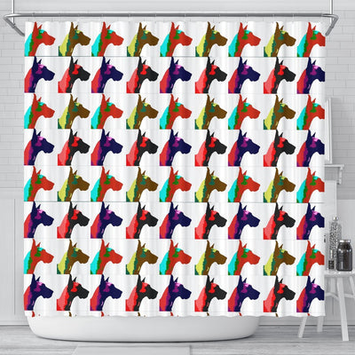 Great Dane Multicolor Art Print Shower Curtains-Free Shipping - Deruj.com