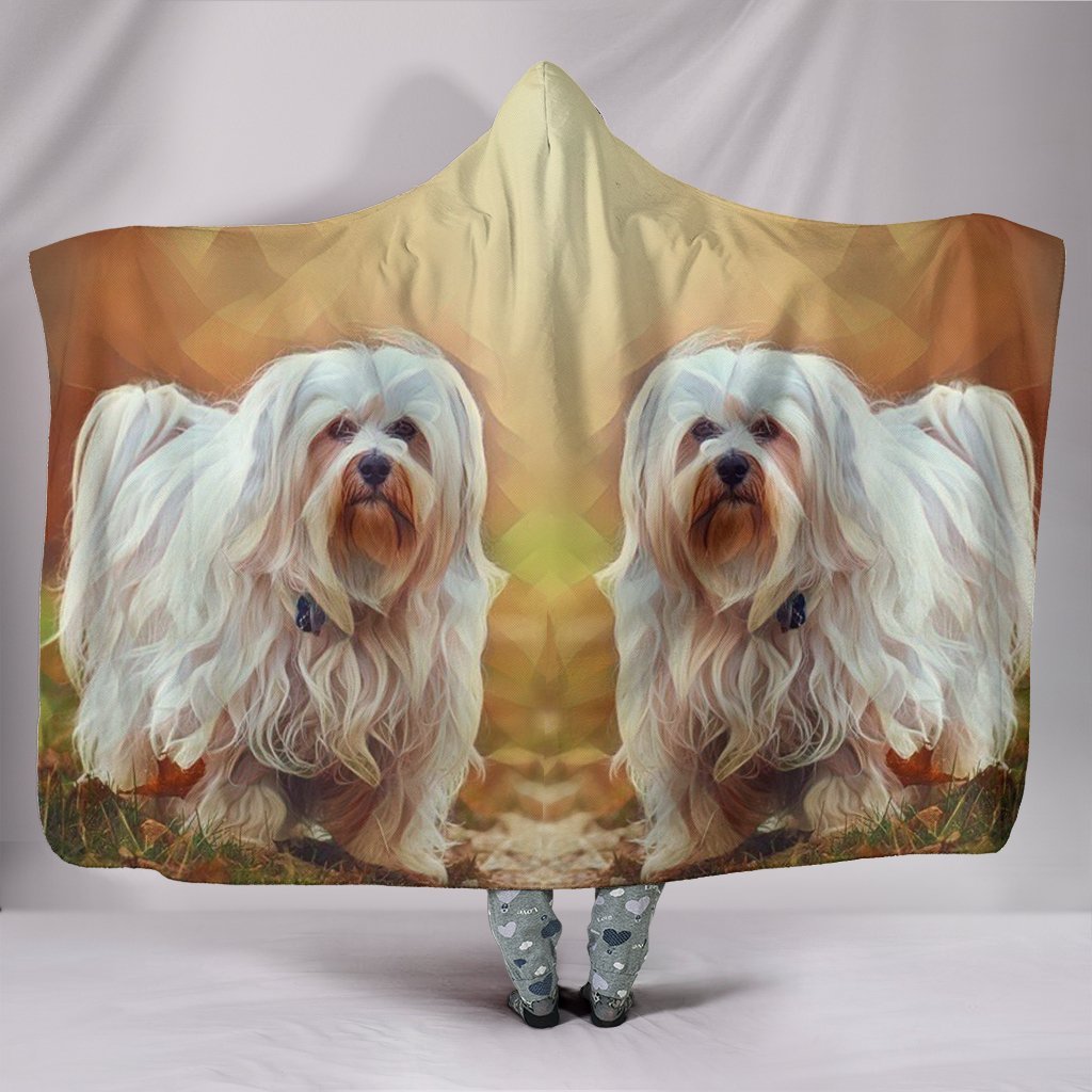 Havanese Dog Art Print Hooded Blanket-Free Shipping - Deruj.com