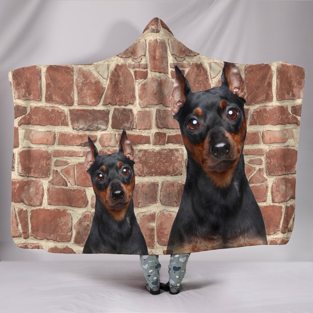 Miniature Pinscher Print Hooded Blanket-Free Shipping - Deruj.com