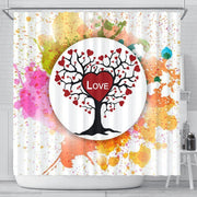 Colorful Love Tree Print Shower Curtain-Free Shipping - Deruj.com