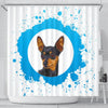 Miniature Pinscher Dog Print Shower Curtain-Free Shipping - Deruj.com