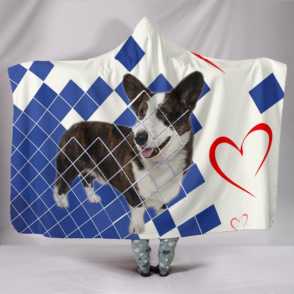 Cardigan Welsh Corgi Print Hooded Blanket-Free Shipping - Deruj.com