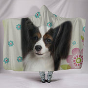 Papillon dog Print Hooded Blanket-Free Shipping - Deruj.com