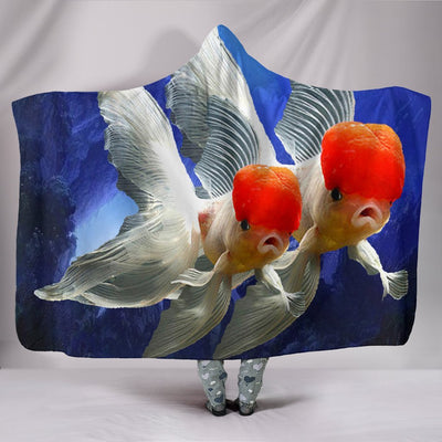 Oranda Fish Print Hooded Blanket-Free Shipping - Deruj.com