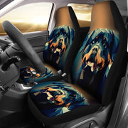 Rottweiler Dog Vector Art Print Car Seat Covers-Free Shipping - Deruj.com