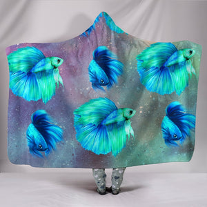 Siamese Fighting Fish Print Hooded Blanket-Free Shipping - Deruj.com