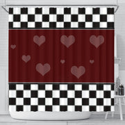 Lovely heart Print Shower Curtain-Free Shipping - Deruj.com
