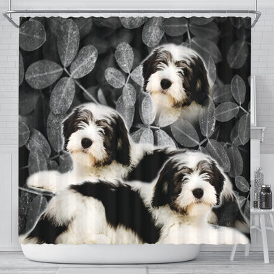 Cute Polish Lowland Sheepdog Print Shower Curtains-Free Shipping - Deruj.com