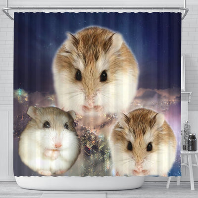 Roborovski Hamster Print Shower Curtains-Free Shipping - Deruj.com