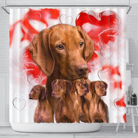 Cute Vizsla Print Shower Curtains-Free Shipping - Deruj.com