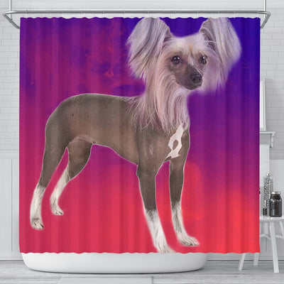 Chinese Crested Dog Print Shower Curtain-Free Shipping - Deruj.com