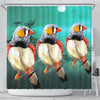 Zebra Finch Bird Art Print Shower Curtains-Free Shipping - Deruj.com