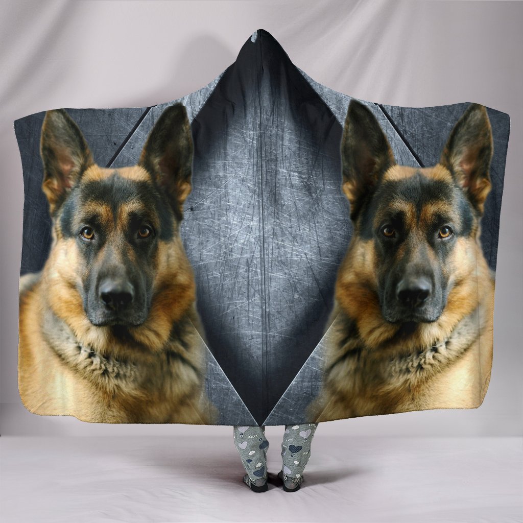 German Shepherd Print Hooded Blanket-Free Shipping - Deruj.com