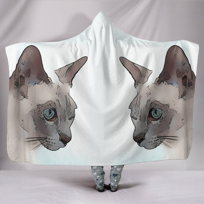 Amazing Tonkinese cat Print Hooded Blanket-Free Shipping - Deruj.com