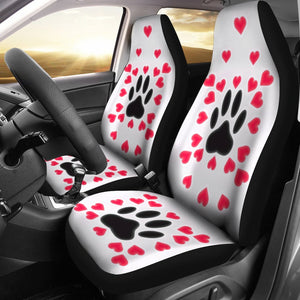 Paws With Love Print Car Seat Covers-Free Shipping - Deruj.com