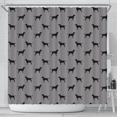 Curly Coated Retriever Dog Pattern Print Shower Curtains-Free Shipping - Deruj.com