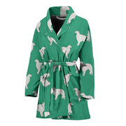 Borzoi Dog Pattern Print Women's Bath Robe-Free Shipping - Deruj.com