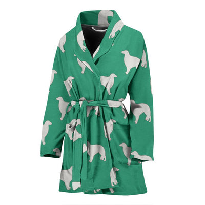 Borzoi Dog Pattern Print Women's Bath Robe-Free Shipping - Deruj.com