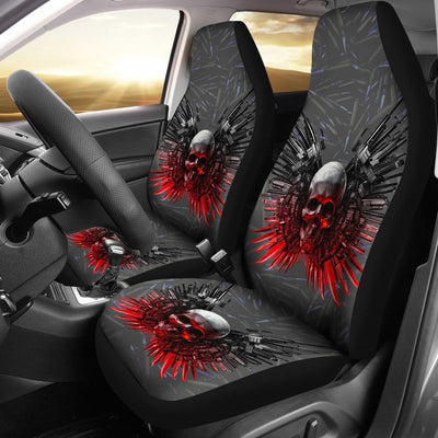 Limited Edition-Gun And Skull Print Car Seat Covers-Free Shipping - Deruj.com