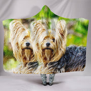 Yorkshire Terrier Pencil Color Art Print Hooded Blanket-Free Shipping - Deruj.com