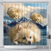 Pomeranian Dog Print Shower Curtains-Free Shipping - Deruj.com