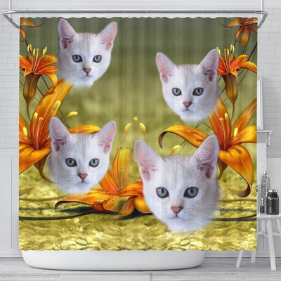 Lovely Burmilla Cat Print Shower Curtains-Free Shipping - Deruj.com