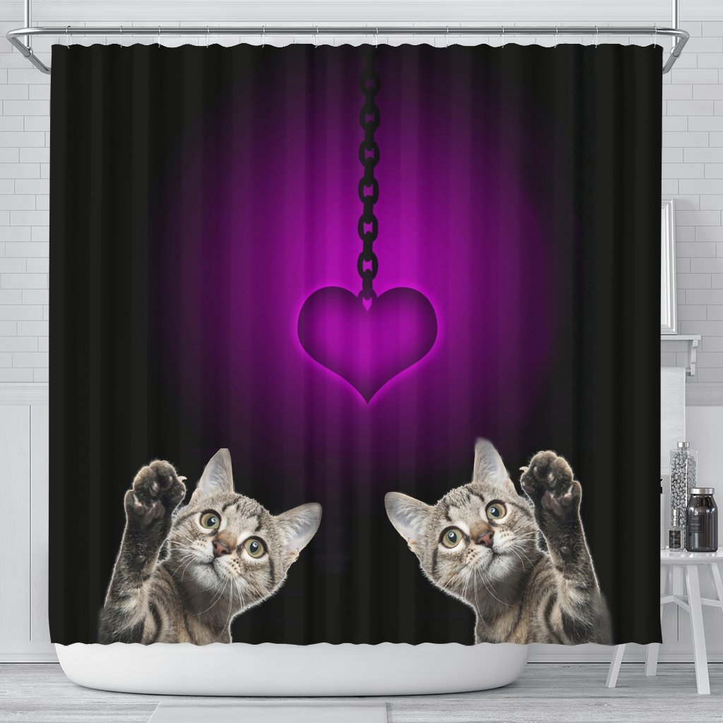 Dragon Li Cat Print Shower Curtain-Free Shipping - Deruj.com