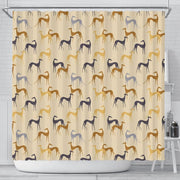 Greyhound Dog Pattern Print Shower Curtains-Free Shipping - Deruj.com