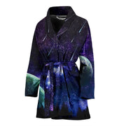 Outer Space Galaxy Print Women's Bath Robe-Free Shipping - Deruj.com