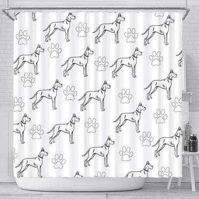 Great Dane With Paws Patterns Print Shower Curtain-Free Shipping - Deruj.com