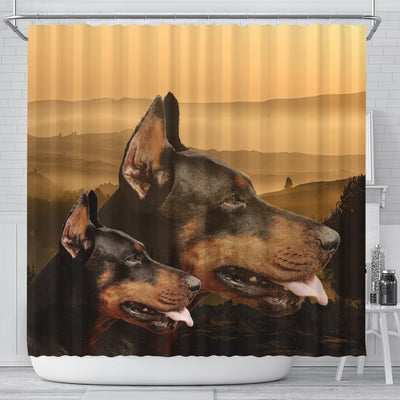 Dobermann Print Shower Curtains-Free Shipping - Deruj.com