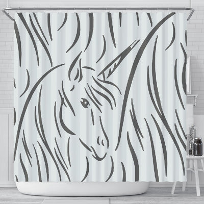 Amazing Unicorn Sketch Print Shower Curtain-Free Shipping - Deruj.com