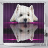 Cute West Highland White Terrier (Westie) Print Shower Curtain-Free Shipping - Deruj.com