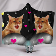 Somali cat Print Hooded Blanket-Free Shipping - Deruj.com
