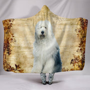 Cute Old English Sheepdog Print Hooded Blanket-Free Shipping - Deruj.com