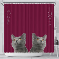 Chartreux Cat Print Shower Curtain-Free Shipping - Deruj.com