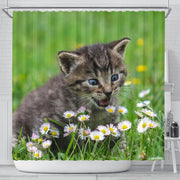 Cute American Shorthair Cat Print Shower Curtains-Free Shipping - Deruj.com