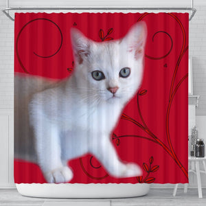 Burmilla Cat Print Shower Curtain-Free Shipping - Deruj.com