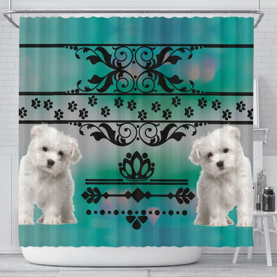 Maltese dog Print Shower Curtain-Free Shipping - Deruj.com