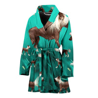 Chinese Creasted Dog Print Women's Bath Robe-Free Shipping - Deruj.com